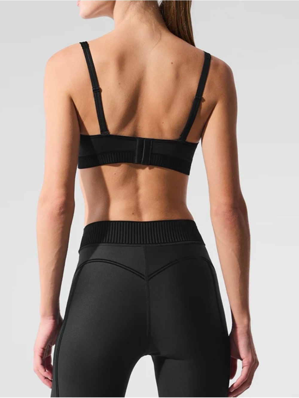 ALO Yoga Black Sports Bra with Tag Detail - Picture 5 of 5